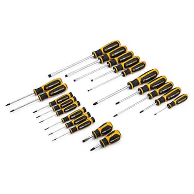 20 Pc. Phillips/Slotted/Torx Dual Material Screwdriver Set