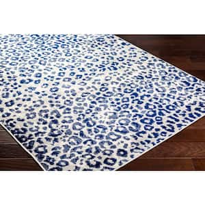 Kendall Blue/Gray Animal Print 5 ft. x 7 ft. Indoor Area Rug