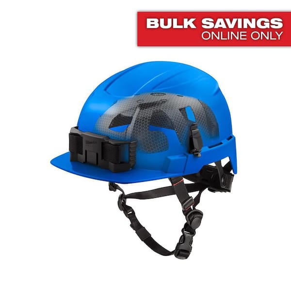 Milwaukee BOLT Blue Type 2 Class E Front Brim Non-Vented Safety Helmet with IMPACT-ARMOR Liner