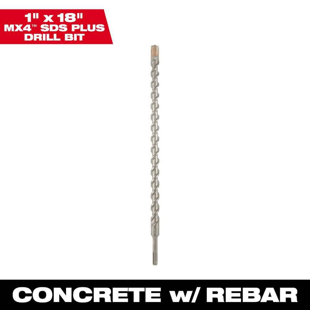 Milwaukee 1 in. x 18 in. 4-Cutter SDS-PLUS Carbide Drill Bit 48-20