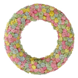 10 in. Multi-Colored Daisy Artificial Spring Floral Wreath