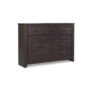 Gray and Pewter 9-Drawer 60.94 in. Wide Dresser Without Mirror