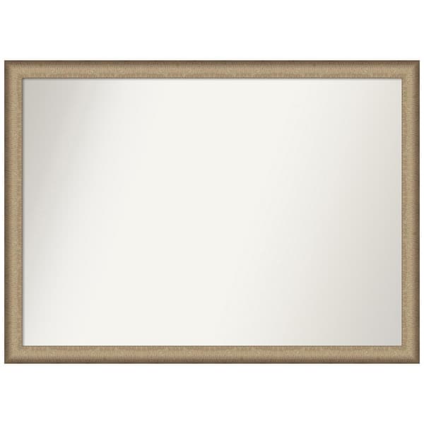 Amanti Art Elegant Brushed Bronze Narrow 41 in. W x 30 in. H Rectangle Non-Beveled Framed Wall Mirror in Bronze