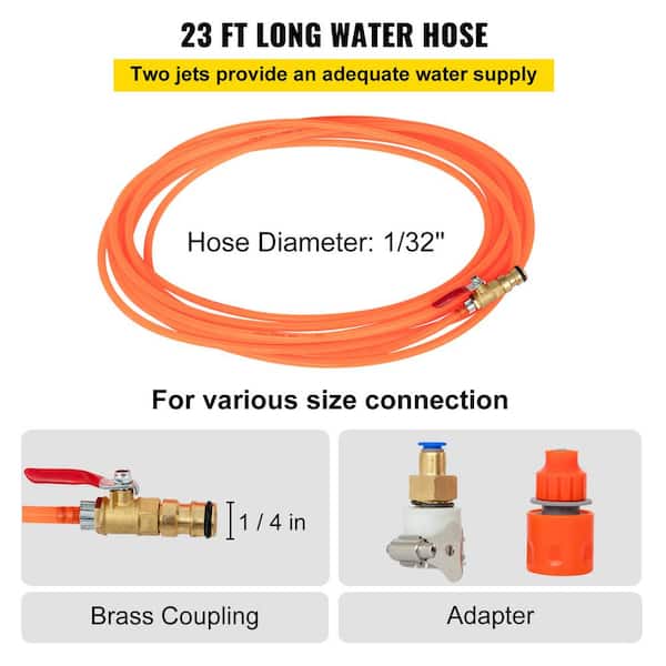 VEVOR Water Fed Pole Kit 20 ft. L Water Fed Brush 3-in-1 Aluminum Outdoor Window  Cleaner with 23 ft. Hose Cleaning Tool PSSWFP-120T000001V0 - The Home Depot