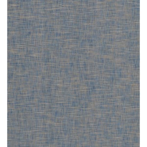 Genji Blue Woven Wallpaper
