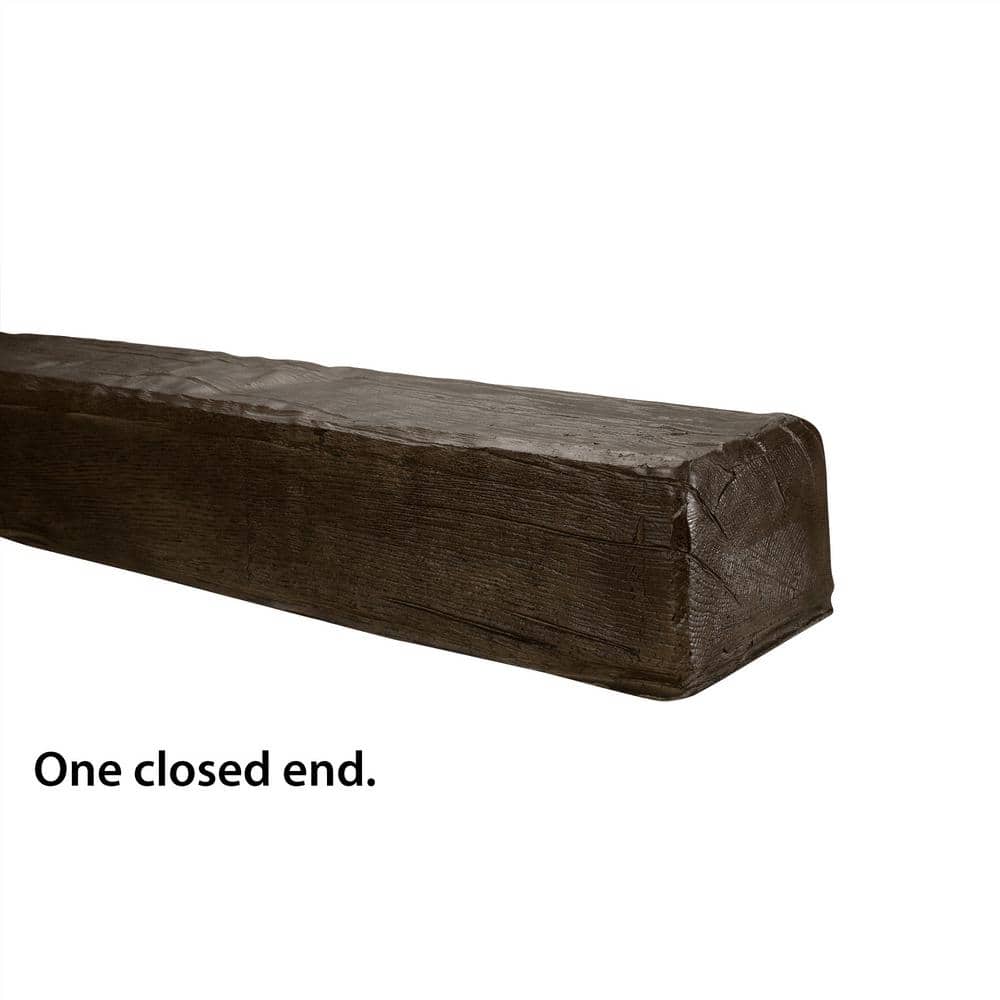 Dark Walnut Modern Faux Wood Beam, 13 ft