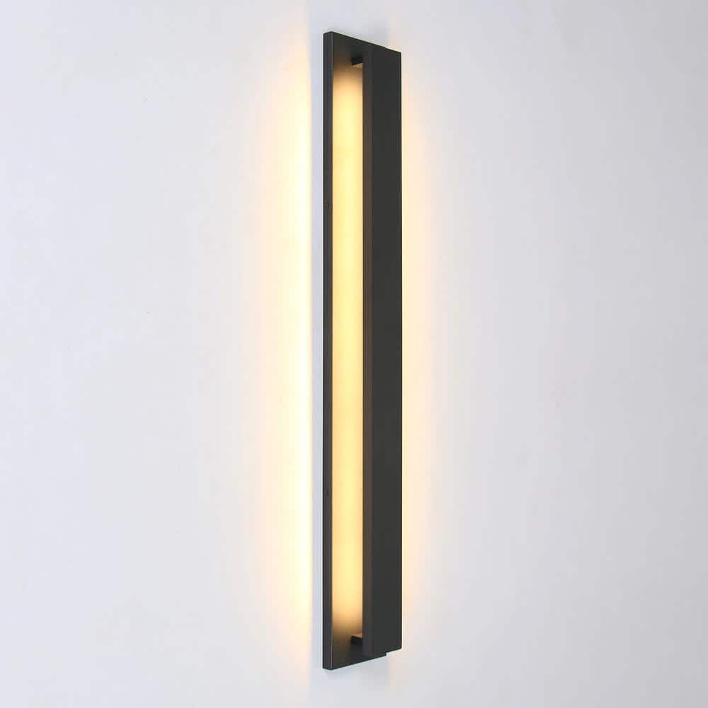 UPC 774829337752 product image for 35 in. Black Line Outdoor Waterproof Integrated LED Wall Sconce 3000K Warm Light | upcitemdb.com