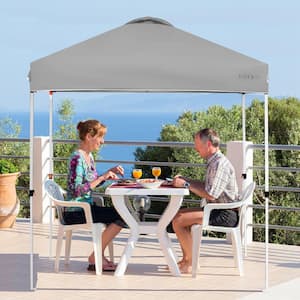 6 ft. L x 6 ft. W Gray Pop Up Canopy Tent