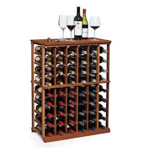 LENGEN Modern Wine Rack Wall Mounted,2 Layer Bottle & Glass Holder,24 Wine Storage Stemware Glass Rack,Metal & Wood Display Racks,Home & Kitchen Decor Storage Rack,Black 