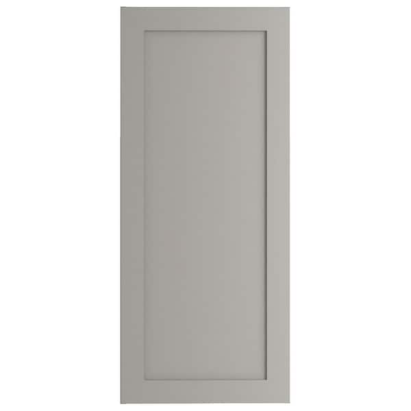 Hampton Bay Edson Shaker Assembled 18x40x12.5 in. Wall Cabinet in Gray
