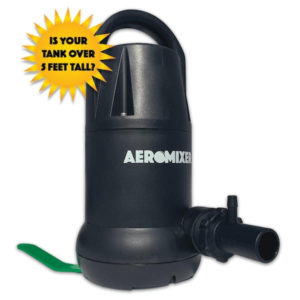 AEROMIXER MIX + AERATE WITH ONE PUMP Tall Tank 3/4 HP Submersible Mixing and Aerating Pump