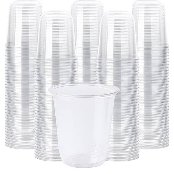 3.5 in. Clear White Disposable Compostable Cup Cold Drink Cup (100 Per Case) Biodegradable BPA PFAS Free Plant-Based