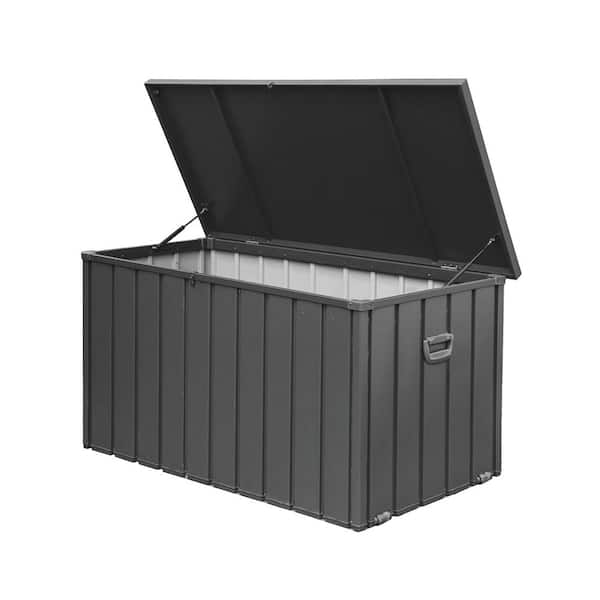 29.20 in. W x 54.30 in. D x 33.10 in. H Gray Plastic Materlar Outdoor Storage Cabinet