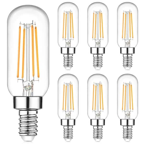 40-Watt Equivalent T6 Dimmable Candelabra Edison LED Light Bulb Vintage Warm White 2700K E12 Base (6-Pack)
