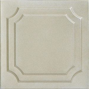 Virginian 1.6 ft. x 1.6 ft. Glue Up Foam Ceiling Tile in Onyx Gold