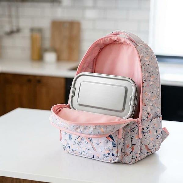Leakproof 3-Compartment Food-Grade Stainless Steel Bento Lunch Box with Lids for Kids, BPA Free, 1 Piece