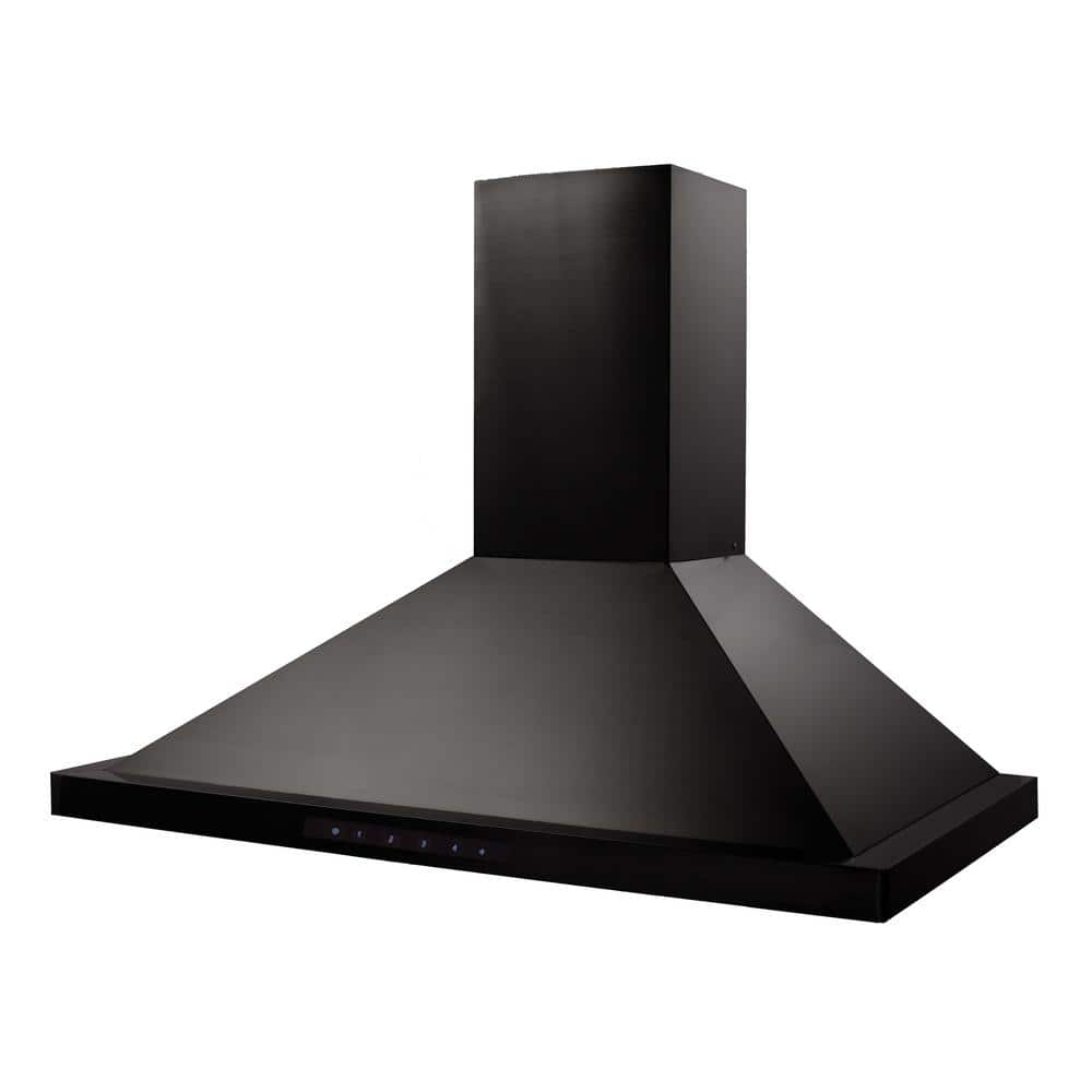 ZLINE Kitchen and Bath 30 in. 400 CFM Convertible Vent Wall Mount Range Hood in Black Stainless Steel