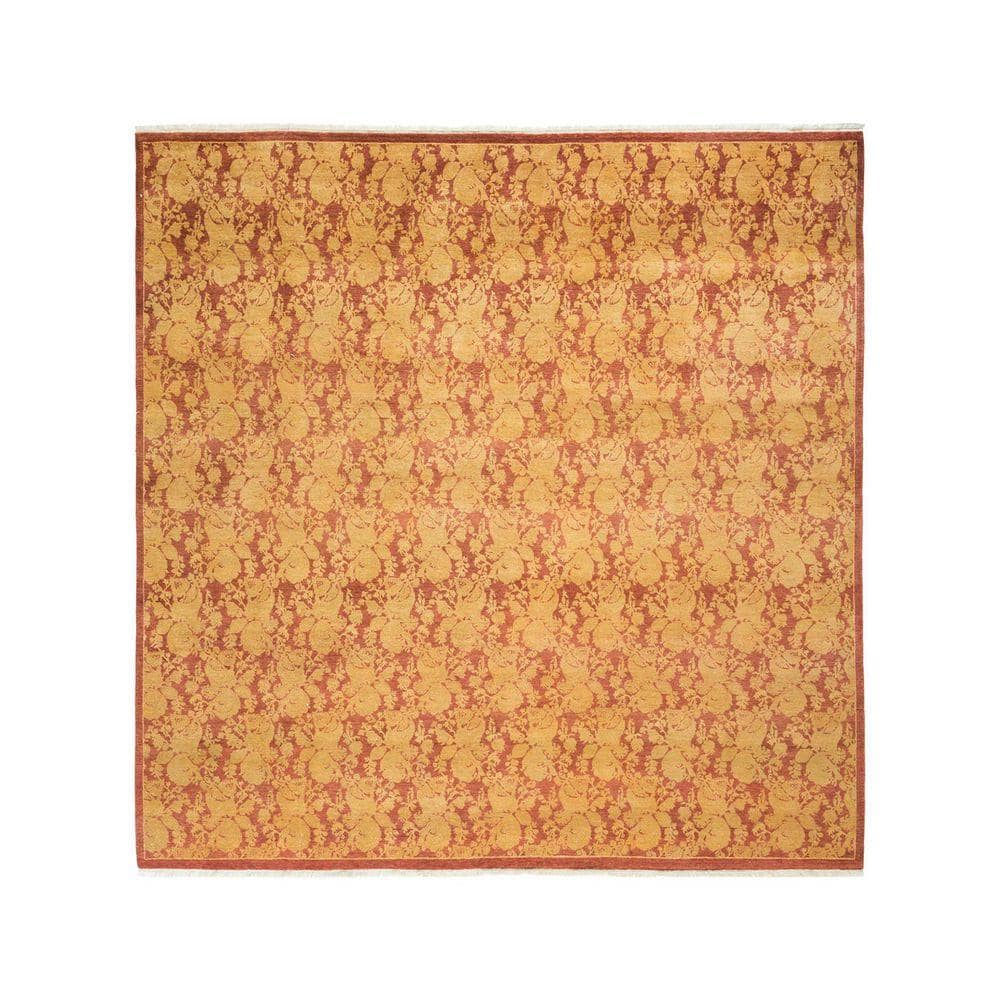 Mogul 8 ft. x 10 ft. Pink Oriental Wool Indoor Area Rug