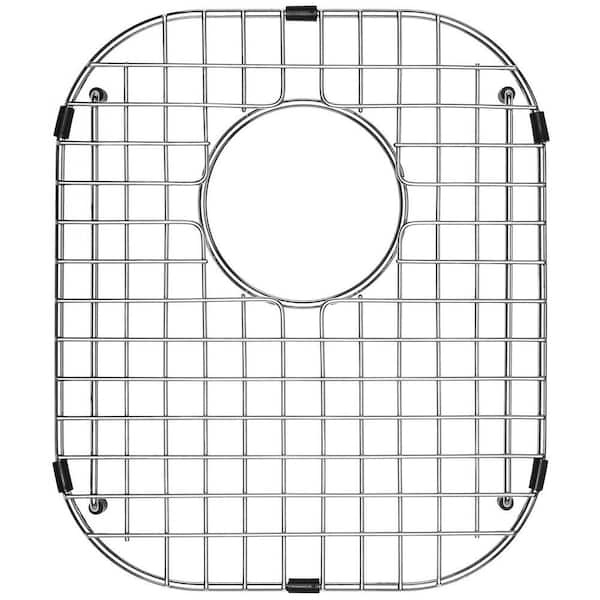 12.01 in. x 14.17 in. Rear Drain Heavy-Duty Stainless-Steel Sink Protector