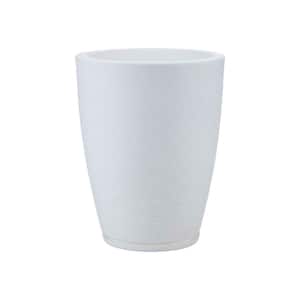 Amsterdan Small White Plastic Resin Indoor and Outdoor Planter Bowl