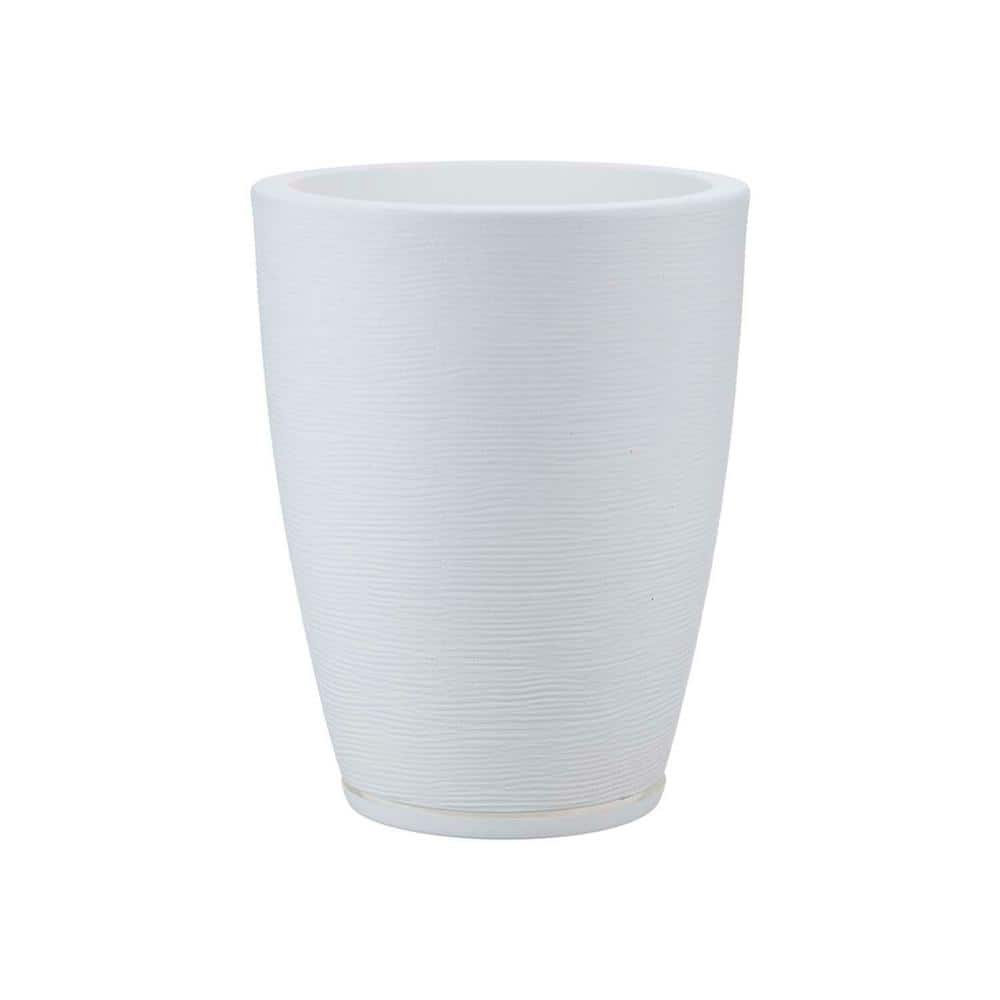 FLORIDIS Amsterdan Medium White Plastic Resin Indoor And Outdoor   White Floridis Plant Pots 10 16 0529 64 1000 