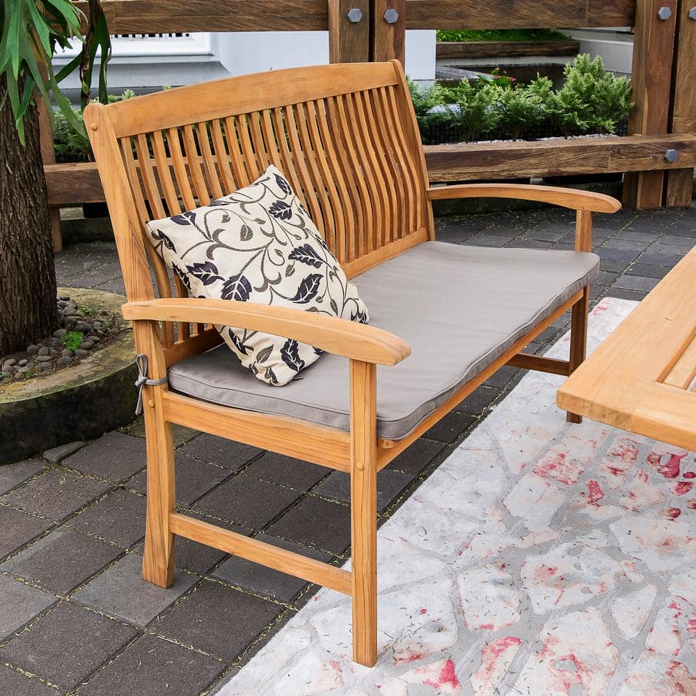 Caterina 6-Piece Teak Wood Outdoor Dining Set with Beige Cushions