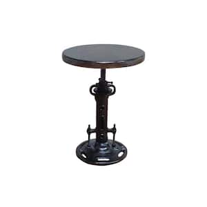 Cast Black and Walnut Iron Industrial Strong Wood Stool