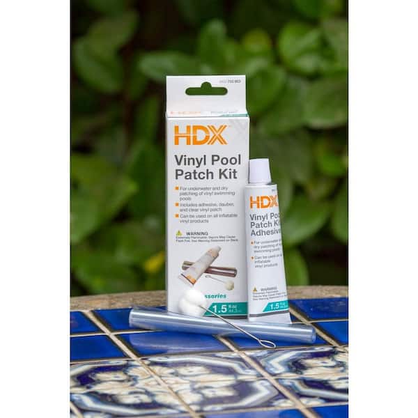 HDX Swimming Pool Vinyl Repair Kit for Patching Dry or Underwater