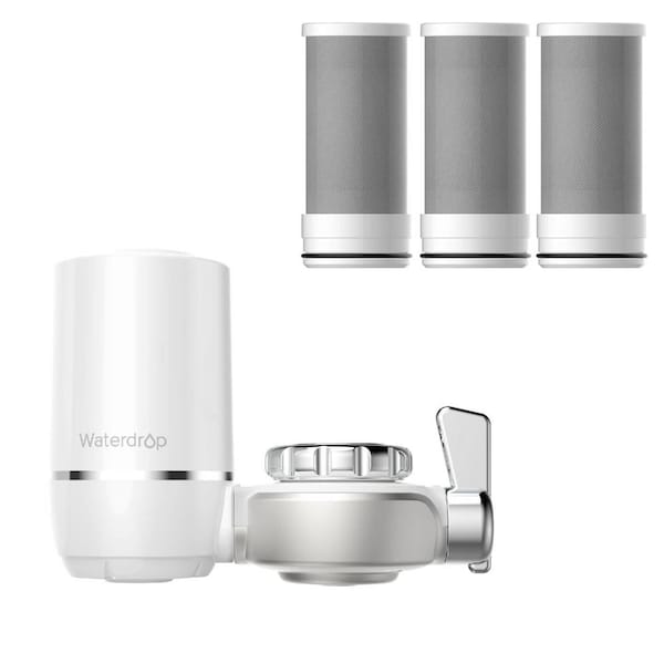 320-Gallon Faucet Mount Water Filter for Sink, NSF Certified, Reduces Chlorine,Includes Extra FF-01A Filter,6-Month Use