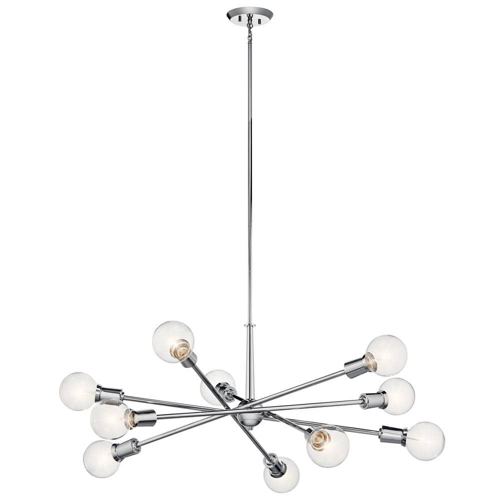 Armstrong Chrome 47" Sputnik Chandelier with Adjustable Arms
