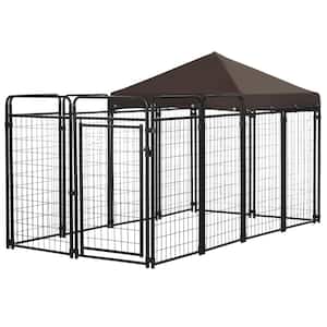 9.3 ft. x 4.6 ft. Dog Kennel Outdoor with Extended Run, Dog Playpen, for Medium & Large Dogs
