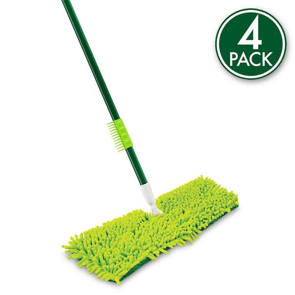 2-Sided Microfiber Flat Mop (4-Pack)
