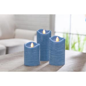 S/3 Blue Aurora Candles