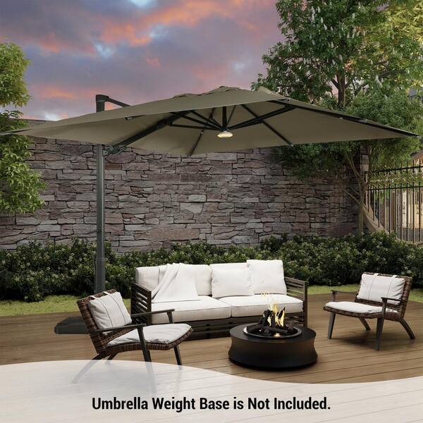 best patio umbrella 2019 Windproof Umbrella Best Outdoor Umbrellas 2019 Clihome 10 Cantilever  Umbrella Square Crank Market Umbrella Tilt Patio Umbrella With Bluetooth  Lights In Tan CL-BTMY01TN The Home Depot