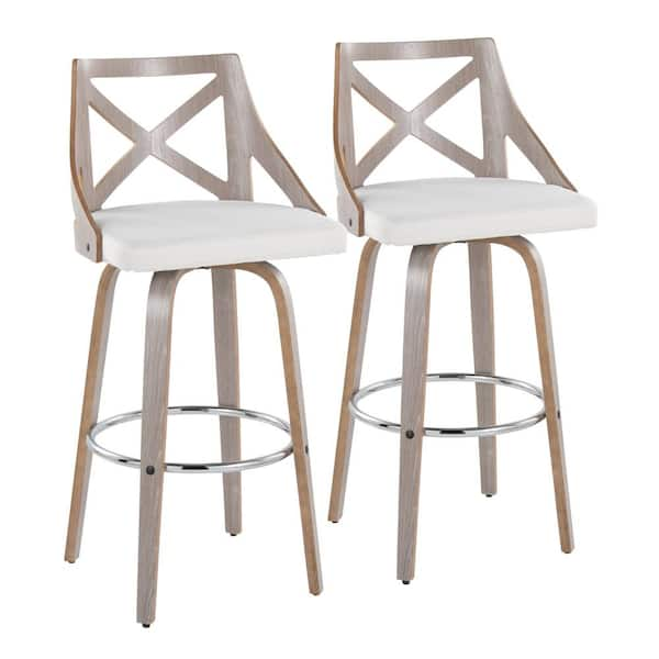 Wood and best sale chrome bar stools