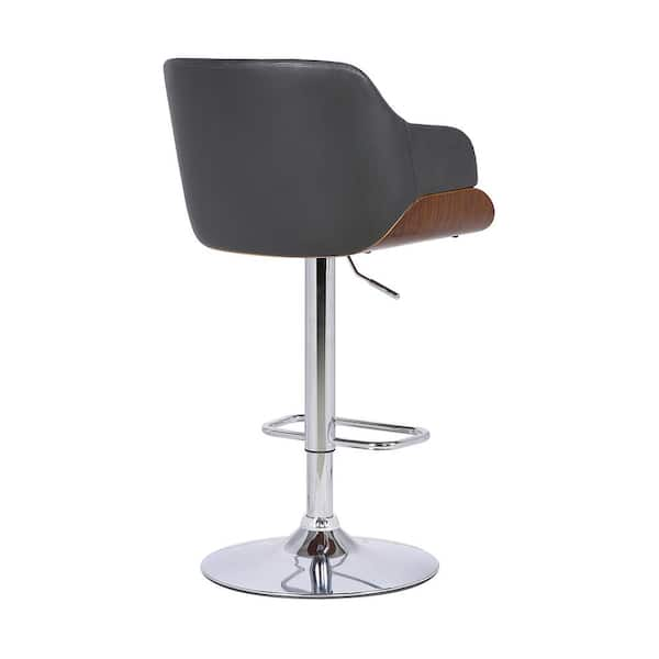 Toby Dark Brown Faux Leather Counter Bar Stool