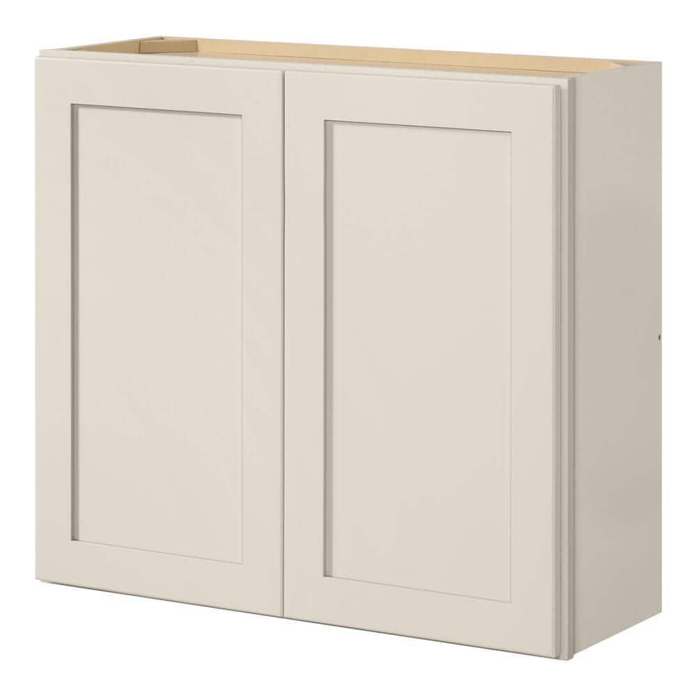 Avondale 33 in. W x 12 in. D x 30 in. H Ready to Assemble Plywood Shaker Wall Kitchen Cabinet in Antique White price history on PriceWatchPro