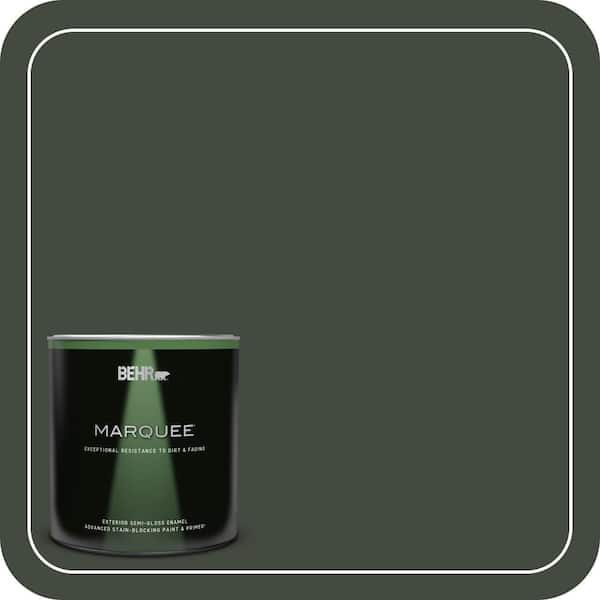 BEHR MARQUEE 1 qt. #BXC-12 Deep Forest Semi-Gloss Enamel Exterior Paint & Primer