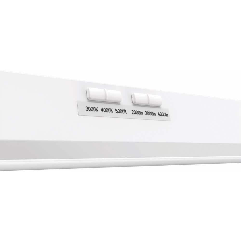 Lithonia 48-Inch White Metal LED Wraparound Light with Frosted Diffuser