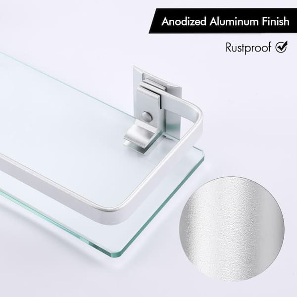 KES (2 Pack) 14 in. W x 2 in. H x 5 in. D Bathroom Aluminum