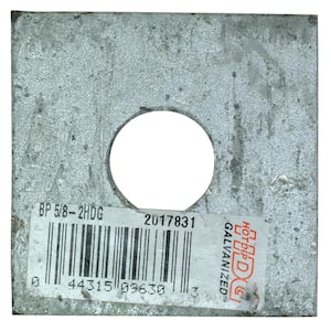 BP 2 in. x 2 in. Hot-Dip Galvanized Bearing Plate with 5/8 in. Bolt Diameter