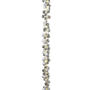 58.5 in. Long Electric Silver Lighted Orament Strung Garland