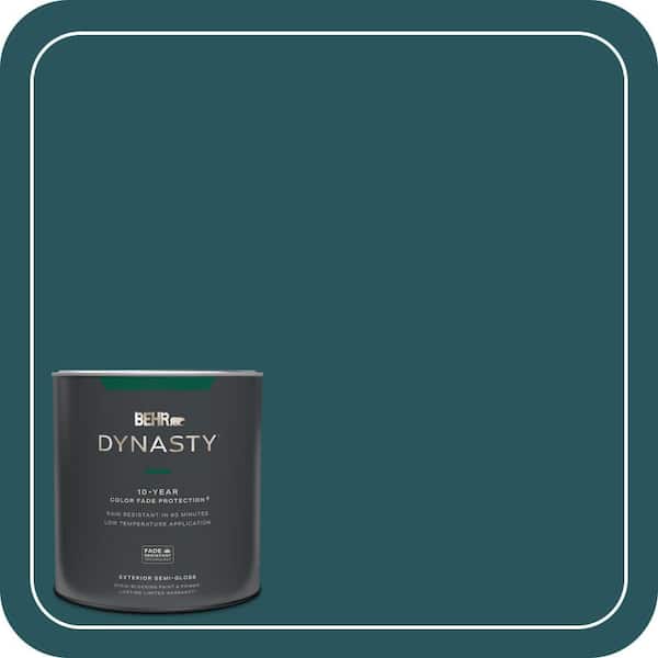 BEHR DYNASTY 1 qt. #MQ6-01 Ocean Abyss Semi-Gloss Exterior Stain-Blocking Paint & Primer