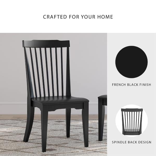 Signature DESIGN BY ASHLEY Plazaton Black Wood Side Chair (Set of