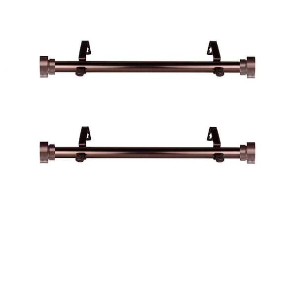 1" Side Curtain Rod 12-20 inch long Set of 2 