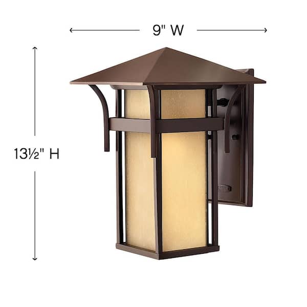 HINKLEY - Harbor 1-Light Anchor Bronze Hardwired Outdoor Wall Lantern Sconce