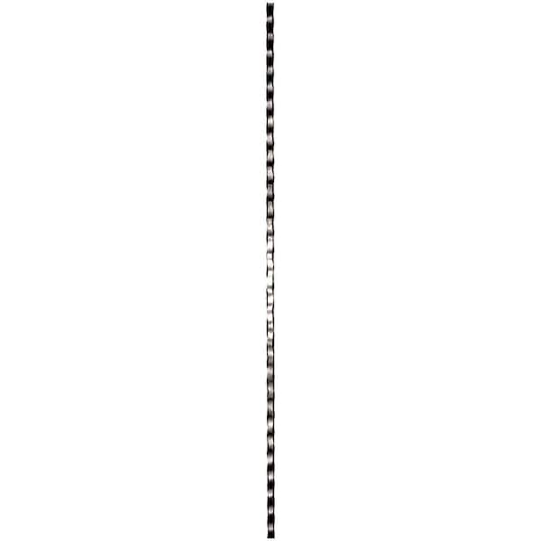 arteferro 44 in. x 9/16 in. Straight Hammered Bar Dark Champagne Powder Coated Wrought Iron Stair Baluster