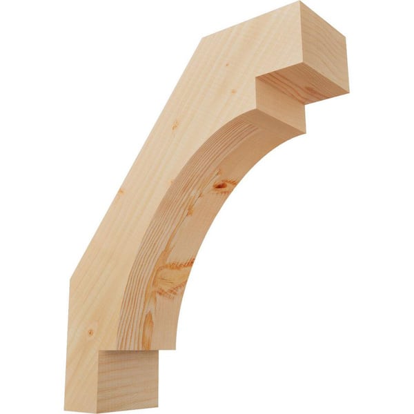 Ekena Millwork 5 1/2"W x 18"D x 22"H Merced Smooth Knee Brace, Douglas Fir