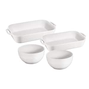 Ceramic 4-Piece Bake and Mix Bakeware Set in Cherry