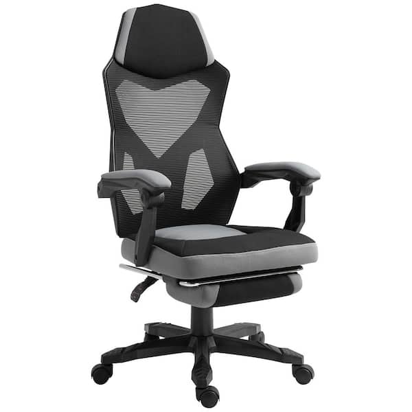 EUREKA ERGONOMIC Hector Gaming Chair, High Back Office Chair with Lumbar  Support, Recliner Computer Chair with Adjustable Armrest, Black & Grey 